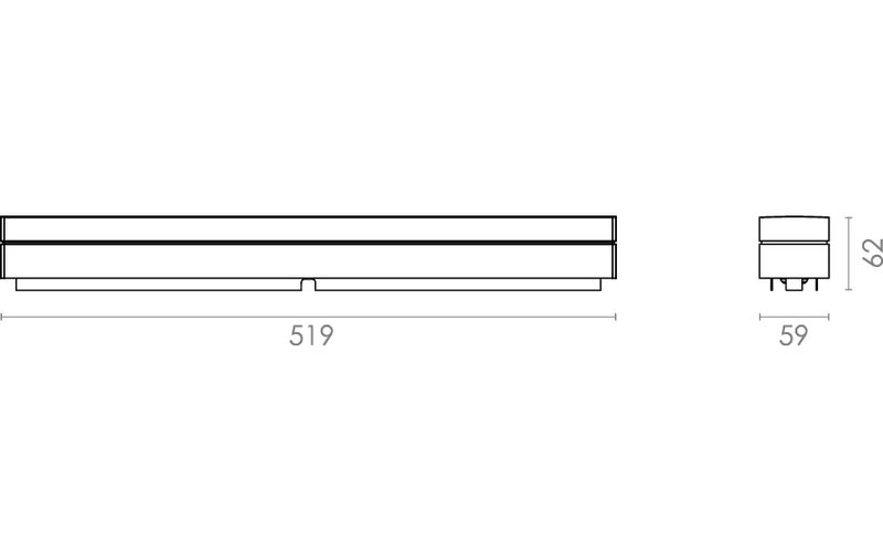 Sg Prelude Square Hvit 1490lm 3000K Ra>90 Faseavsnitt