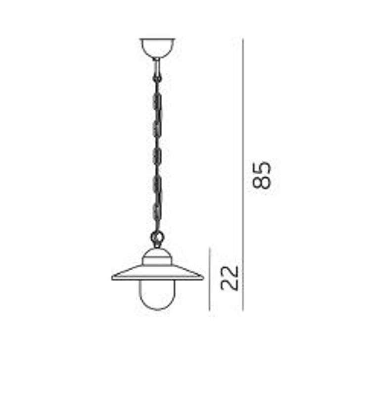 Norlys Karlstad 230A/GA Taklampe E27 Galvanisert