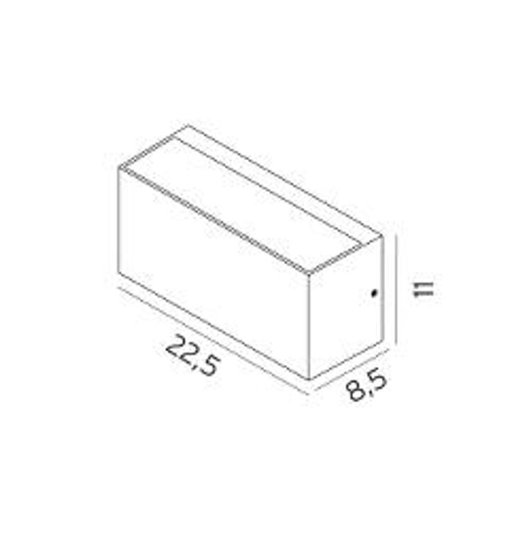 Norlys Asker 1514 Veggarmatur Nedlys E27 Hvit