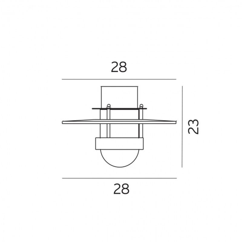 Norlys Bergen 271 Takarmatur E27 Sort