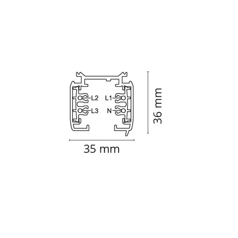 Sg Shopline Hvit Skinne 2m