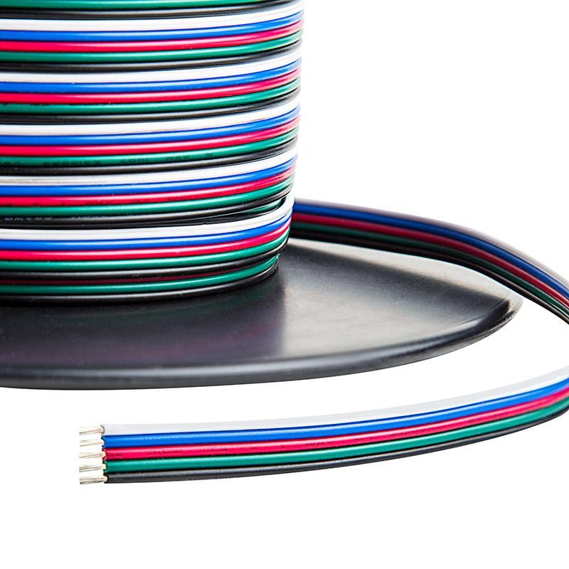 RGBW kabel, 5 leder
