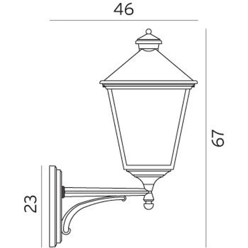 Norlys London 490 Big Vegglampe E27 Hvit