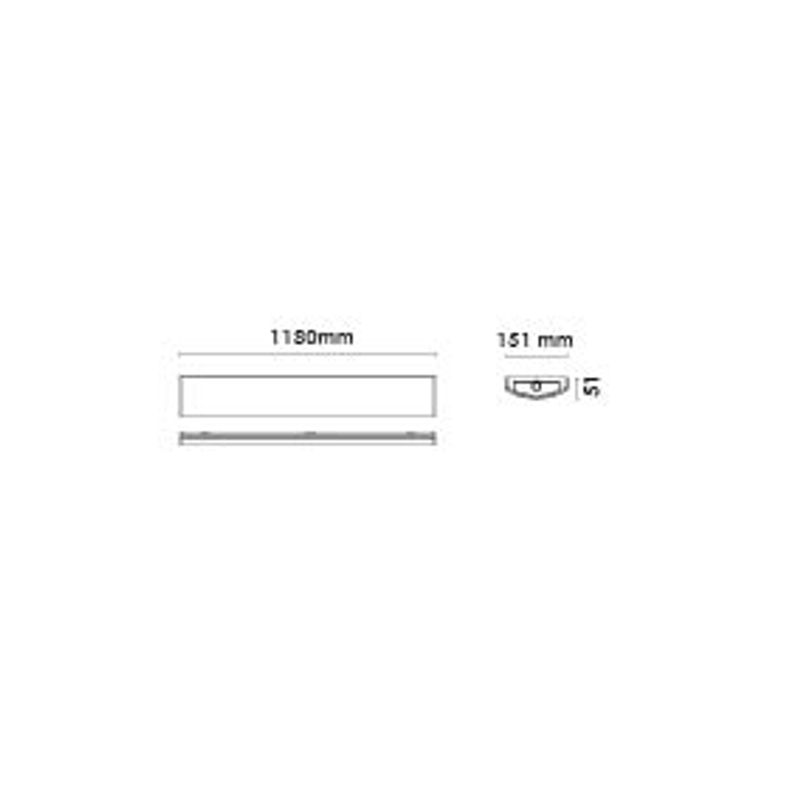Sg Wave 900 Hvit 4000lm 3000K Ra>80 Ikke dimbar