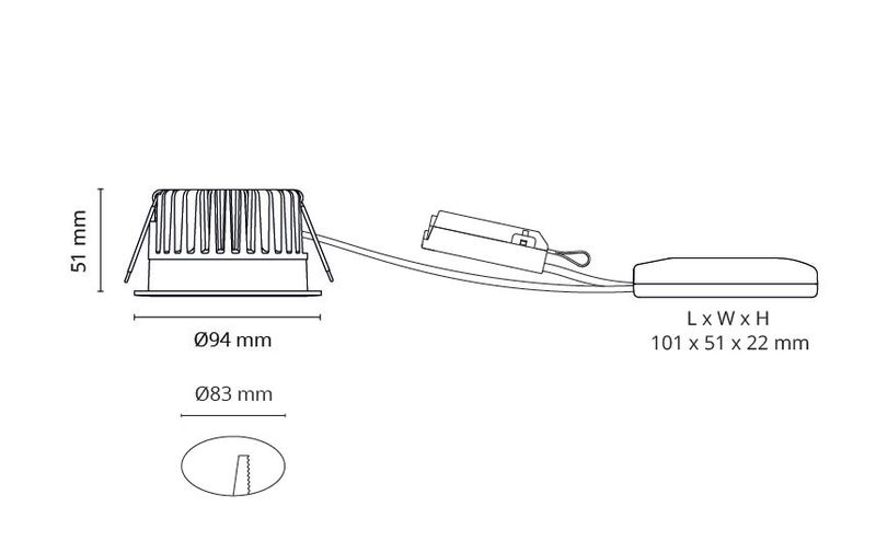 Sg Soft DimToWarm IsoSafe Sort 6W LED 2000-2800K Ra>95