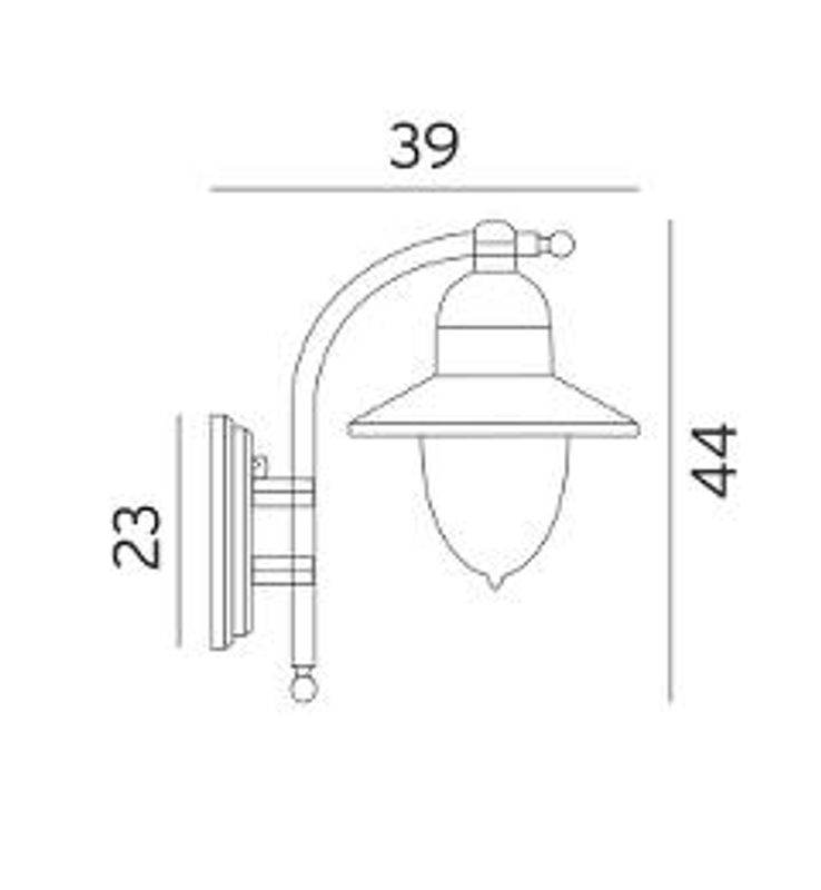 Norlys 370 Como Vegglampe E27 Sort