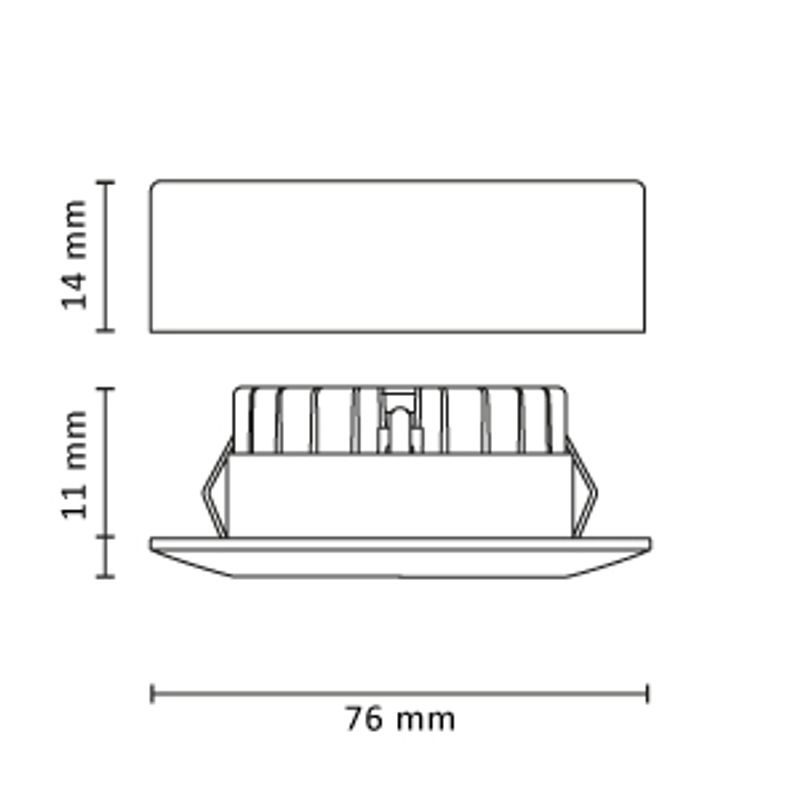 Unocob Slim 4W Utenpå Downlight  DTW Sort