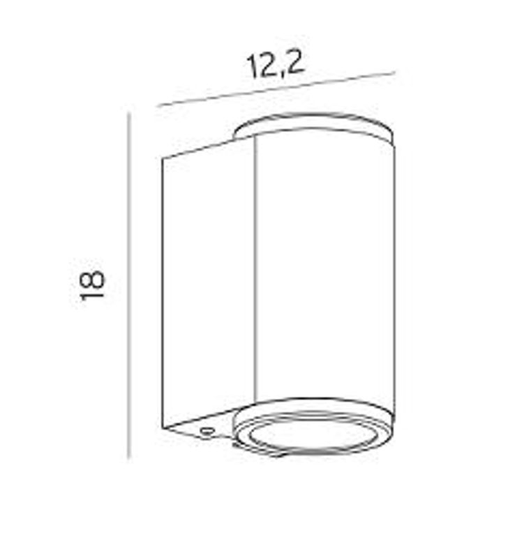 Norlys Mandal 1370 Opp/Nedlys 2x3,9W LED GU10 Sort