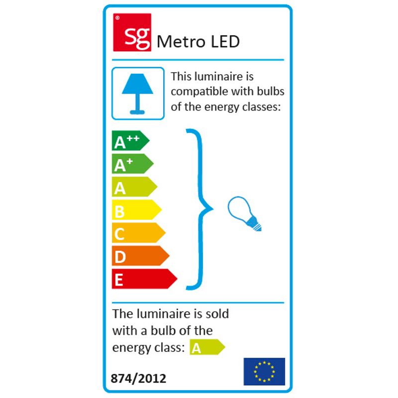 Sg Metro Grafitt 360lm 2700K Ra>80 Faseavsnitt