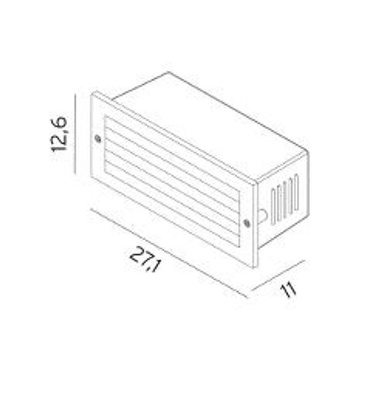 Norlys Grimstad 1545 Innfelt Armatur 9,2W LED Grafitt
