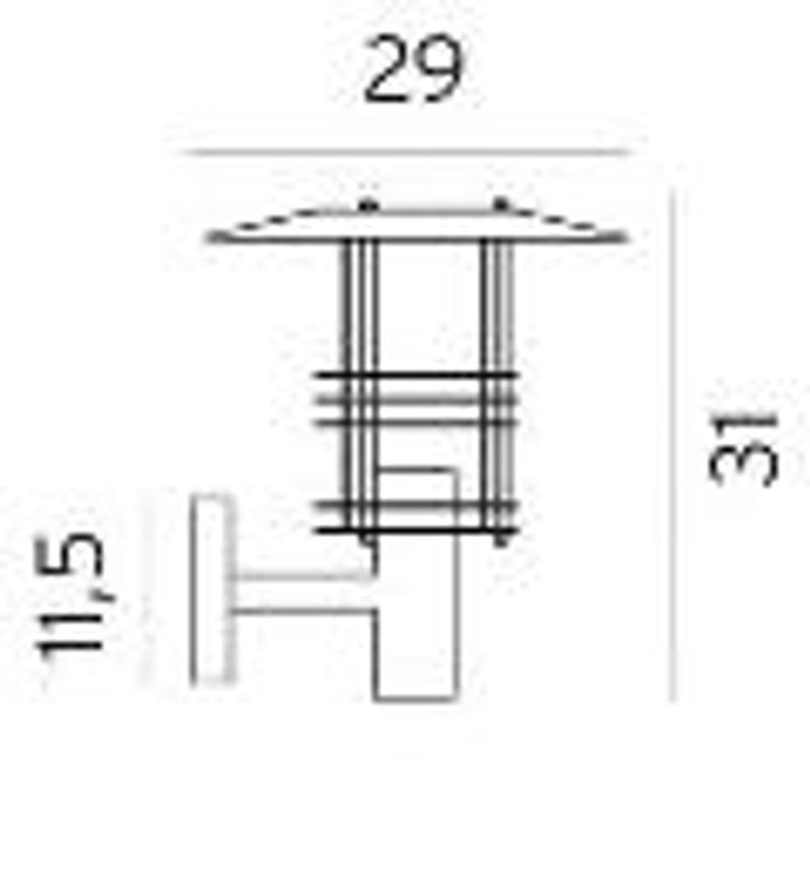 Norlys Stockholm 280 Vegglampe E27 Sort
