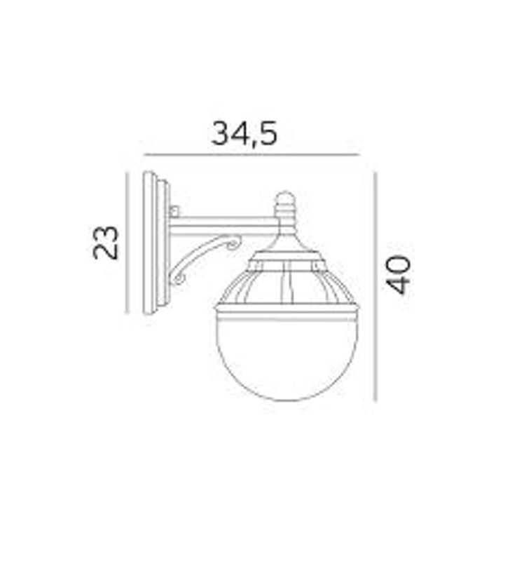 Norlys Bologna 310 Vegglampe E27 Glass Hvit