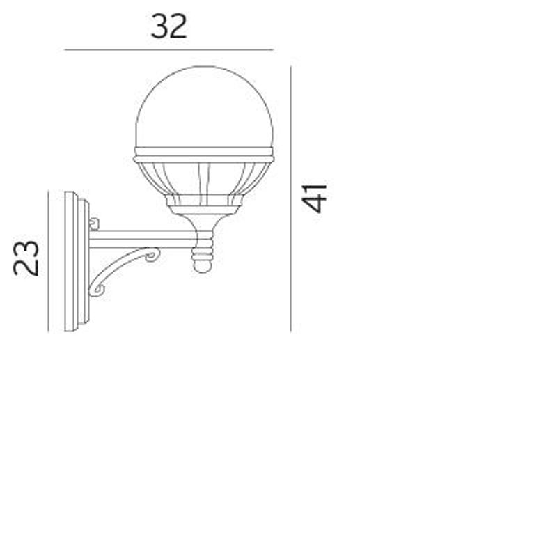 Norlys BOLOGNA 361 sort vegglampe / utelampe