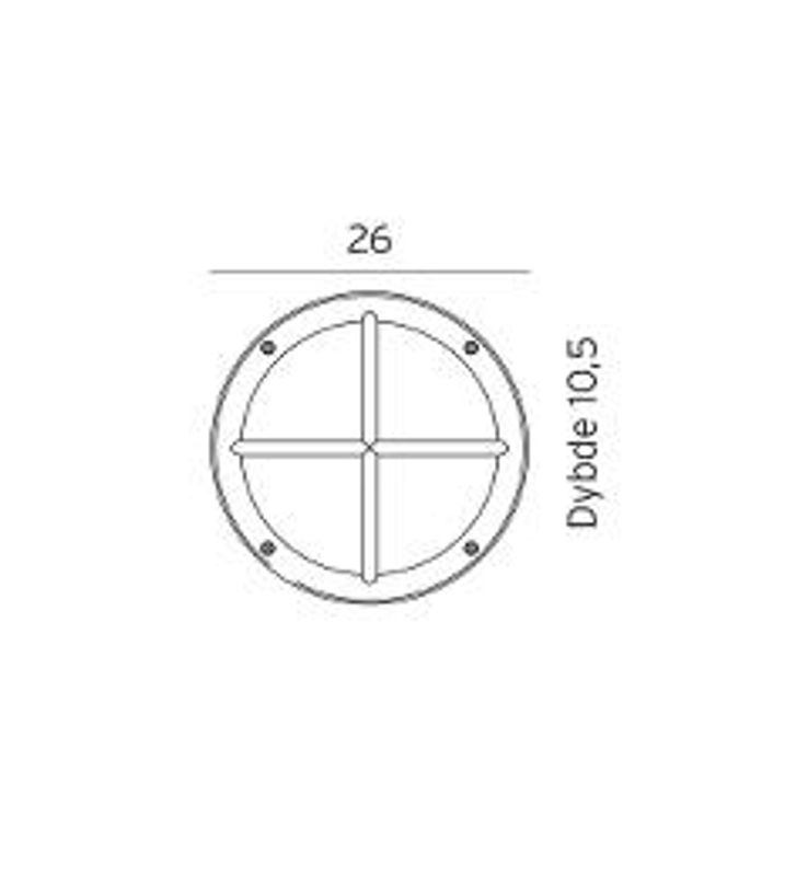 Norlys Rondane 537 Vegglampe 11,3W LED Aluminium