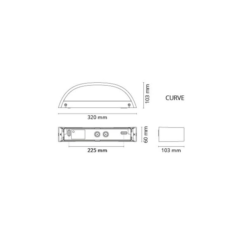 Sg CURVE grafitt 10W LED 2700K 