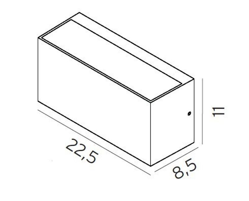 Norlys Asker 1510 Veggarmatur 8,7W LED Aluminium