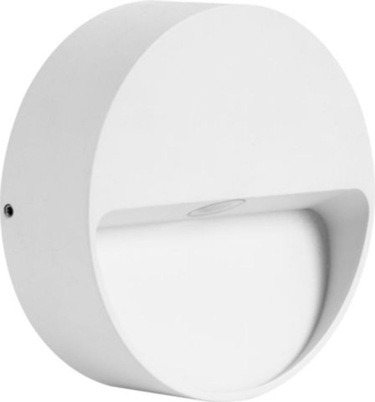 Unilamp LOLITE ROUND 1X4W IP55 HVIT VEGGARMATUR, DIMBAR