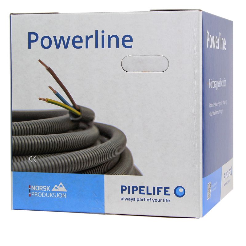 PN 4G2,5 POWERLINE 16mm-100m HVIT PIPELIFE