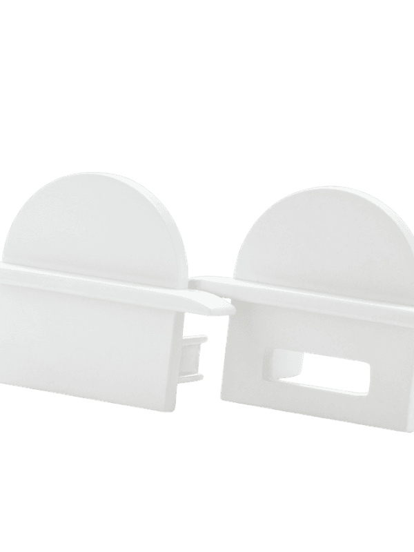 Sg StripLine Hvit Innfelt endedeksel rund kit Polycarbonat (PC)