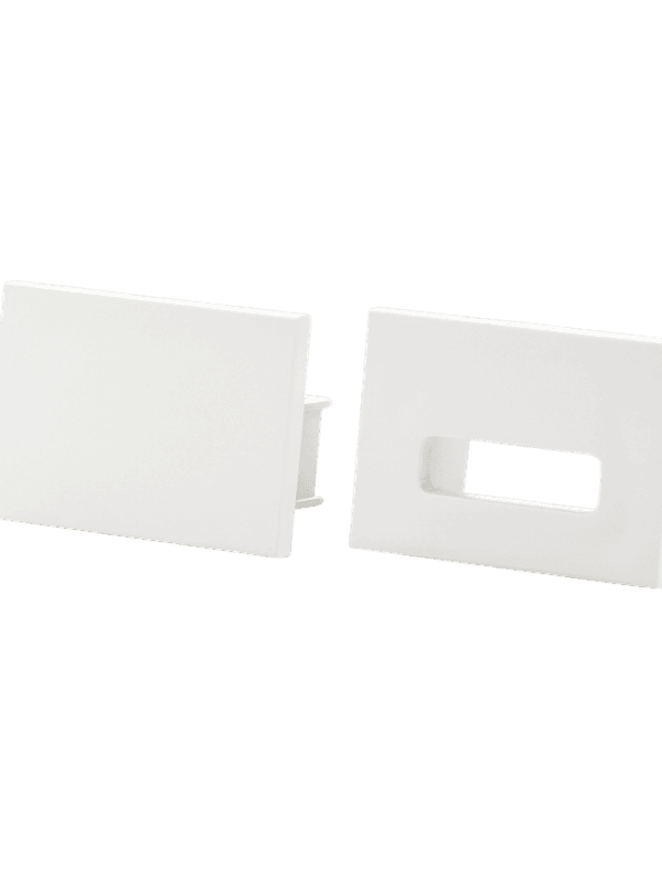 Sg StripLine Hvit Endedeksel kit utenpåliggende Polycarbonat (PC